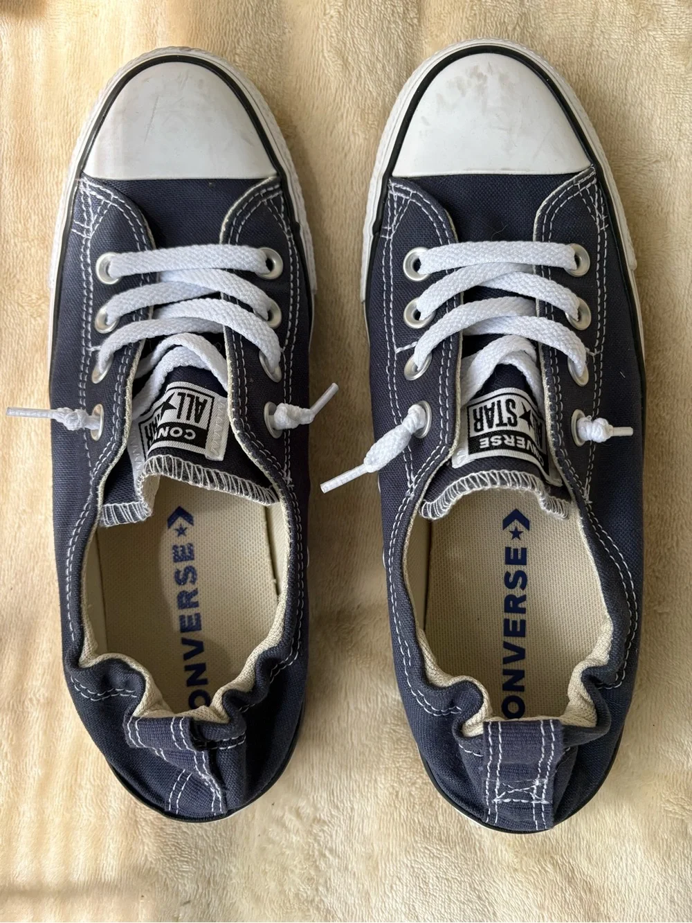 Converse Shoreline All Star Slip On Sneakers• size 8.5• Navy Blue🔥 - Picture 2 of 13